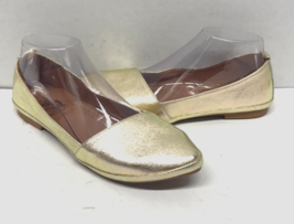 MIZ MOOZ WOMEN&#39;S BUTTERY LEATHER  FLATS SLIP ON SHOES GOLD  37EU / 7US  ... - $58.41