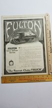 1919 Advertising FULTON REPEAT ORDER TRUCK Farmingdale LI LESLIE&#39;S WEEKL... - £6.70 GBP