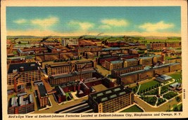 Vintage Linen Postcard -View Of Endicott-Johnson Factories Binghamton -BK39 - £5.53 GBP