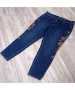 Women&#39;s Style &amp; Co Denim High Rise Curvy Skinny Leg Embroidered Jeans si... - $28.66