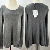 NWT Anthropologie Three Dots Silver Gray Long Oversized Sweater Sz M New Tag - £22.92 GBP