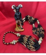 Santeria ~ Vodou ~ Curanderismo Chicken Foot Devil Statue Braided Mazo B... - $75.00