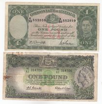 Australia, 1 Pound, Set of 2, King &amp; Queen Commonwealth of Australia, VF/XF - $73.75