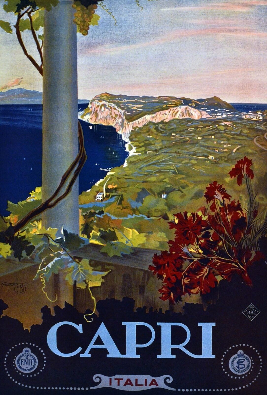 Decoration Poster.Home Room Interior design.Travel Italy.Capri.6524