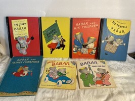 Lot 7 Vintag HC &amp; SC Babar Books, the Travels Father Christmas, Children Family  - £21.27 GBP