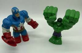 Lot of 2 Marvel Super Heros Hulk and Captain America Hasbro 2013/17 - $5.00