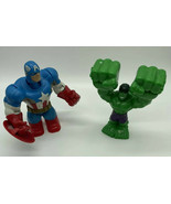 Lot of 2 Marvel Super Heros Hulk and Captain America Hasbro 2013/17 - £3.99 GBP