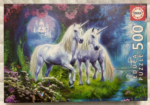 Unicorns In The Forest Jigsaw Puzzle 500 Piece 17648 Educa Brand New Sealed Box - $13.78
