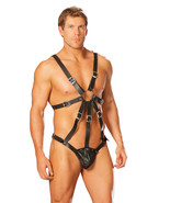 Leather harness with attached pouch. - £50.27 GBP