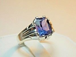 925 Starling Silver 7Ct Original Alexandrite  Gemstone Handmade Men Ring - £52.33 GBP