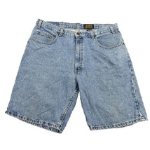 Vintage Eddie Bauer Shorts Mens Size 36 Blue Baggy Denim Cotton Dad Shorts 90s - £14.48 GBP