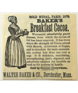 1886 Walter Baker Breakfast Cocoa Advertisement Victorian Gold Medal DWK... - $28.01 CAD