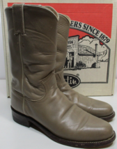 VTG WOMEN’S JUSTIN L3067 WESTERN LEATHER ROPER COWBOY TAUPE BOOTS SIZE 6... - $35.15