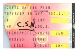 Crosby Stills Nash Csn Ticket Stub August 8 1985 New York Ville - £33.61 GBP