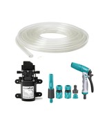 Practical irrigation kit, 25 meter hose, gun, 12 volt pump, quick couplings - £217.78 GBP