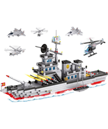 Battleship Building Block Set Warship Cruisers Building with Storage Box... - $84.14