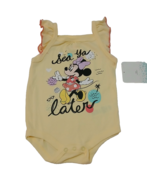 DISNEY BABY Girls One-piece Flutter Sleeve Tank Body Suit (6-9M) Yellow ... - $6.79