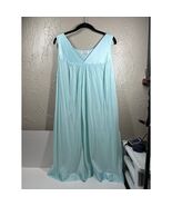 Vintage Vanity Fair Blue Night Gown Slip Silky Chemise USA Made Womens S... - $77.17 CAD