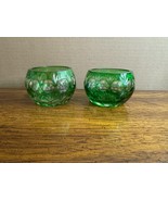 Godinger Crystal Legends Emerald Green Crystal Cut To Clear Votive Candl... - $333.73 MXN