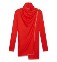 Helmut Lang Sonar Wool Leather Toggle Cardigan Sweater Jacket Vein Red P XS - £129.84 GBP