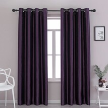 Gyrohome Thermal Insulated Grommet Top Room Darkening Curtains (Purple, 52X84, 2 - £68.37 GBP