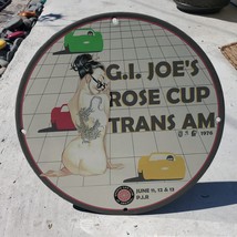 1976 Vintage Style G.I. Joe&#39;s Rose Cup Trans Am Fantasy Porcelain Enamel Sign - £93.43 GBP