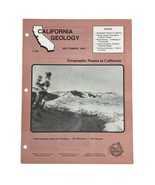 California Geology Magazine Conservation Mines September 1987 Mount Shasta - $262.05 MXN