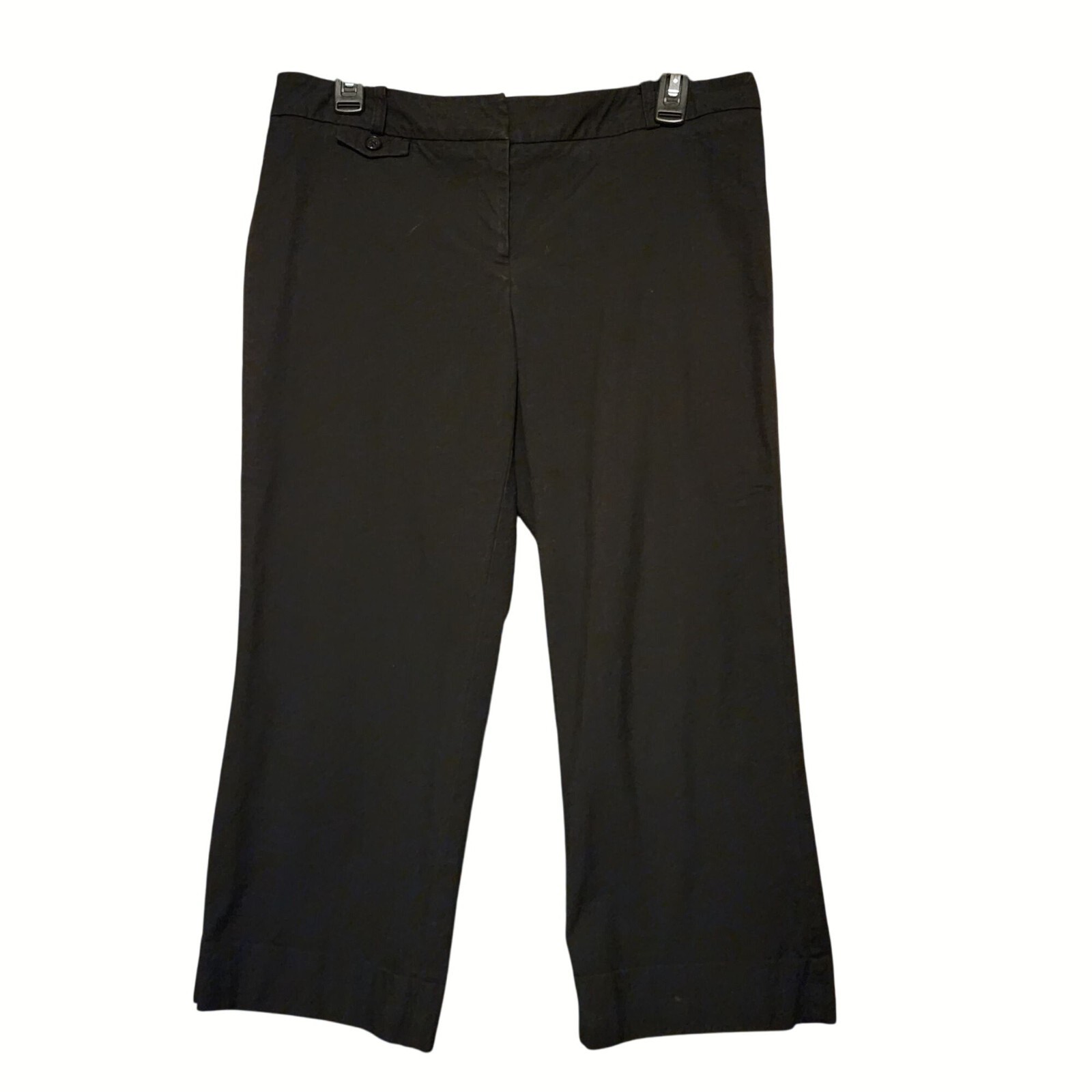 Career Wear Black Knit Capri Pants with Belt Loops and show pockets size 8 - $8.00