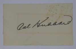 Cal Hubbard Signed 3x5 Index Card New York Giants Autographed HOF - £150.00 GBP