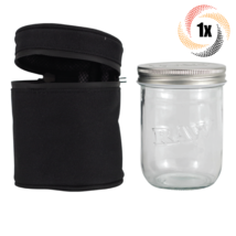 1x Set Raw Mason Jar With Smell Proof Black Case | 16oz | Fast Shipping - £34.64 GBP