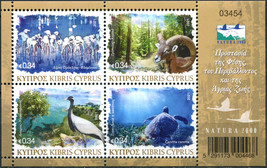 Cyprus 2021. Landscape Conservation Network Natura 2000 (MNH OG) Souvenir Sheet - £3.23 GBP