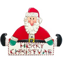 Merry Christmas Wooden Sign Santa Character Letters Holiday Decor 10.5&quot; ... - £19.89 GBP
