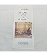 1980 A Guide To Historic Sites In Vermont Brochure - €6,73 EUR