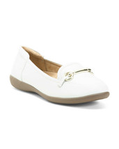 NEW NATURALIZER WHITE LEATHER WEDGE LOAFERS SIZE 8.5 M - £47.29 GBP