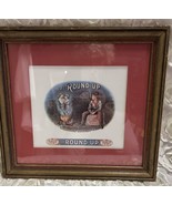 Vintage The Round-Up Cigar Celestino Costello &amp; Co Decorative Framed Print - $31.13 CAD