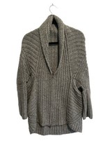 DRYKORN for Beautiful People Womens Sweater Gray Zip Cardigan Shawl Collar M - £26.85 GBP