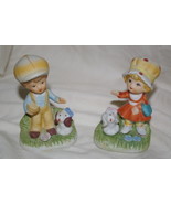 Homco 2 Boy &amp; Girl with Big Hats 1430 Home Interiors &amp; Gifts - £5.54 GBP