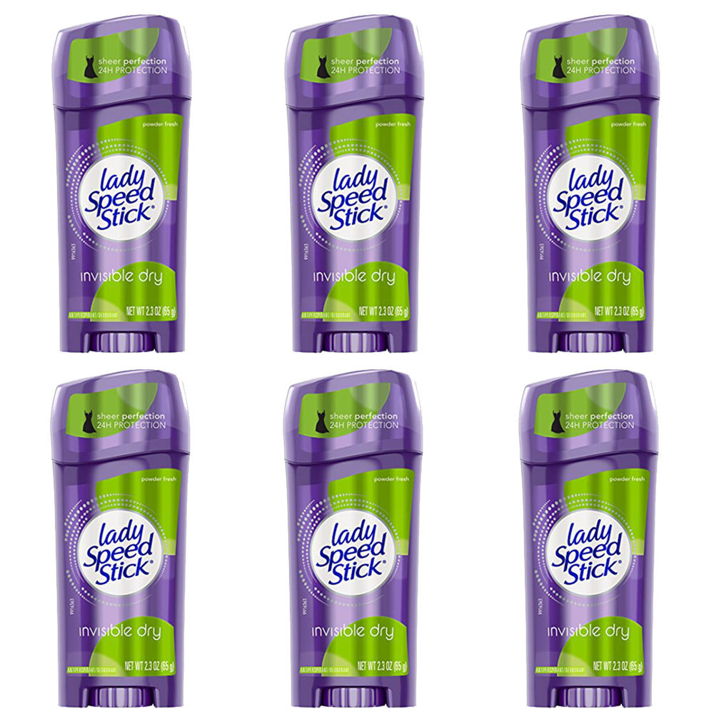 Primary image for NEW Lady Speed Stick Invisible Dry Deodorant Powder Fresh 2.30 Ounces (6 Pack)
