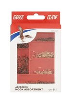 Eagle Claw Aberdeen Fish Hook Assortment Pack, 211 Assorted Hooks - £11.67 GBP