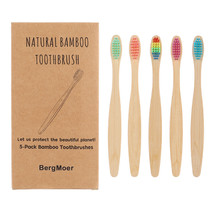 BergMoer Toothbrush Natural Bamboo Toothbrushes Soft Bristles Toddler Toothbrush - £6.08 GBP