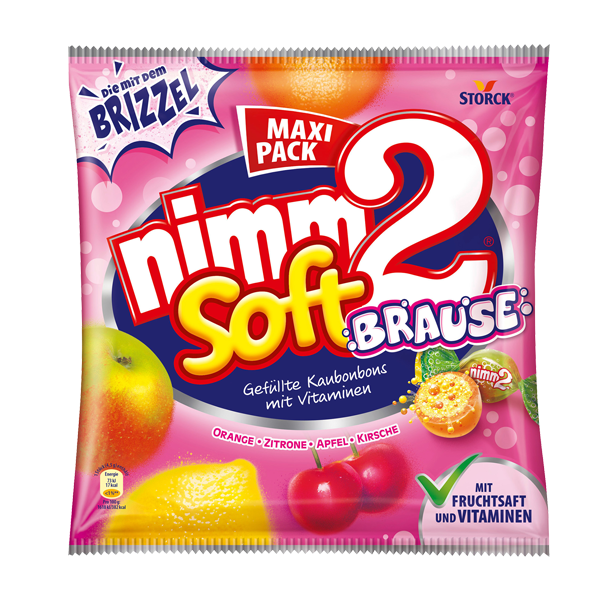 Storck Nimm2 BRAUSE taffies with fizzy filling 345g Made in Germany-FREE SHIP - $16.82