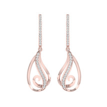 10K Rose Gold 1/6ct TDW Diamond Drop Earrings - £199.83 GBP