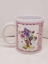 Houston Harvest Hallmark Bunny Flowers Coffee Cup Mug - $7.08