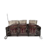 Mid Century True Vintage Italian CERVE set of 6 Glasses in Wrought Iron ... - $1,172.55 MXN
