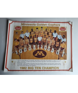 1982 Minnesota Gophers Basketball Team Poster - Trent Tucker - Schmidt Beer - £25.63 GBP