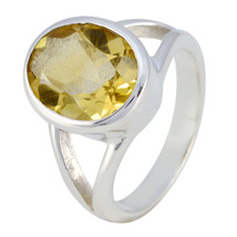 Natural Jewelry Citrine Cocktail Rings For Easter Gift AU - £19.49 GBP