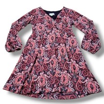 Maeve Dress Size Medium Petite Anthropologie Dress Long Sleeve Paisley No Belt  - £28.02 GBP