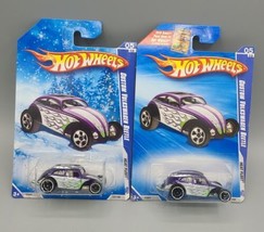 Hot Wheels Snowflake Custom Volkswagen Beetle Heat Fleet &#39;09 lot of 2 2009 - $14.50