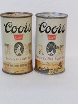 Beer Can Lot of 2 Vintage Coors Banquet Rare 1 Panel Golden Colorado - $52.00