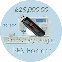 Embroidery Designs 550,000+ PES Format  Embroidery Design Brother CANADA STOCK - £54.97 GBP